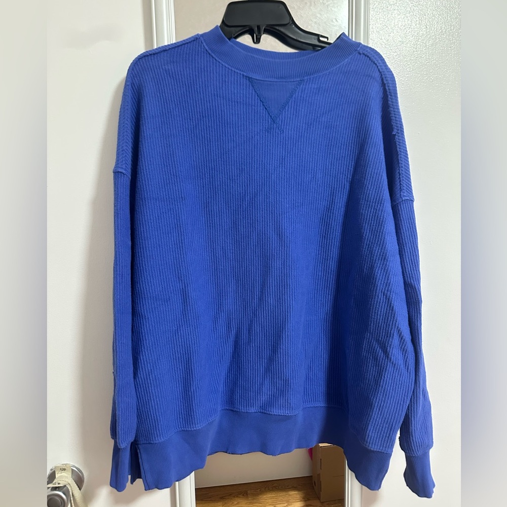 Aerie Vibrant Blue Crewneck Sweater Size Small